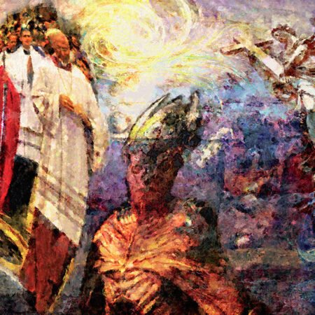 Angelo - Demone - opera pittorica di Vladi Magini