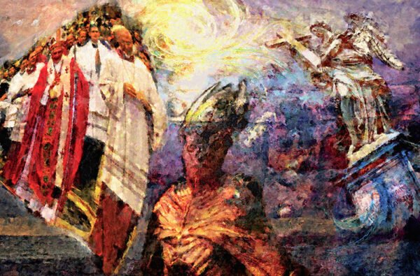 Angelo - Demone - opera pittorica di Vladi Magini