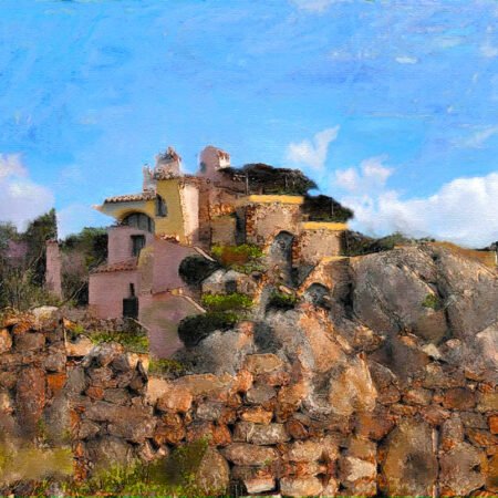 Villa a La Maddalena - opera pittorica di Vladi Magini